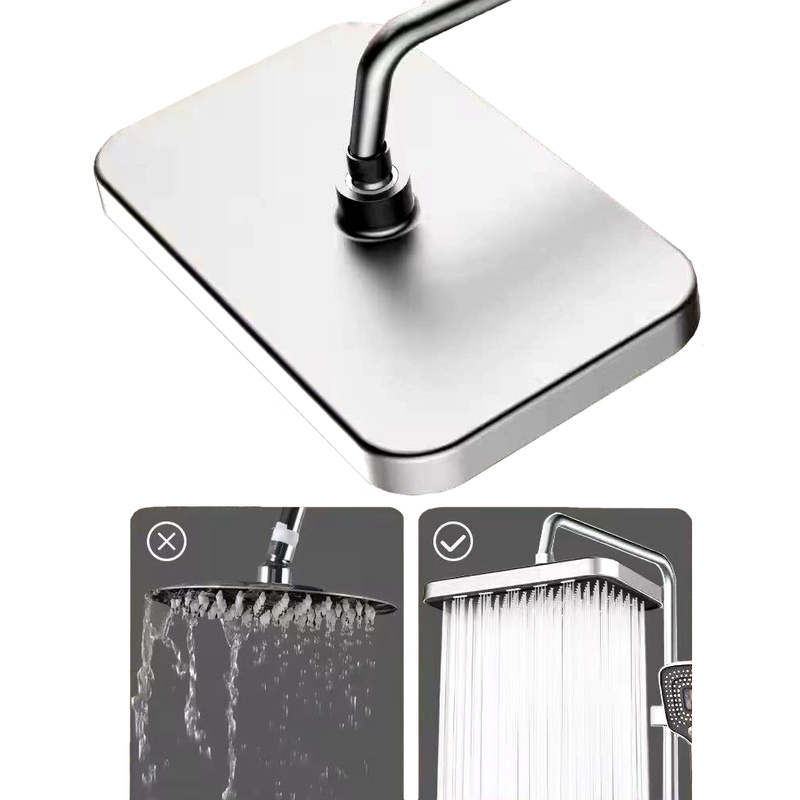 Zestaw prysznicowy deszczownica + słuchawka VAST chrom black