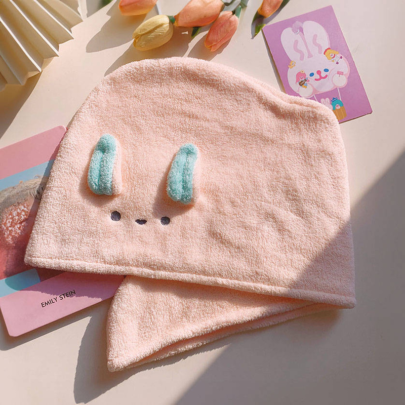 Ręcznik na włosy z mikrofibry szybkoschnący różowy