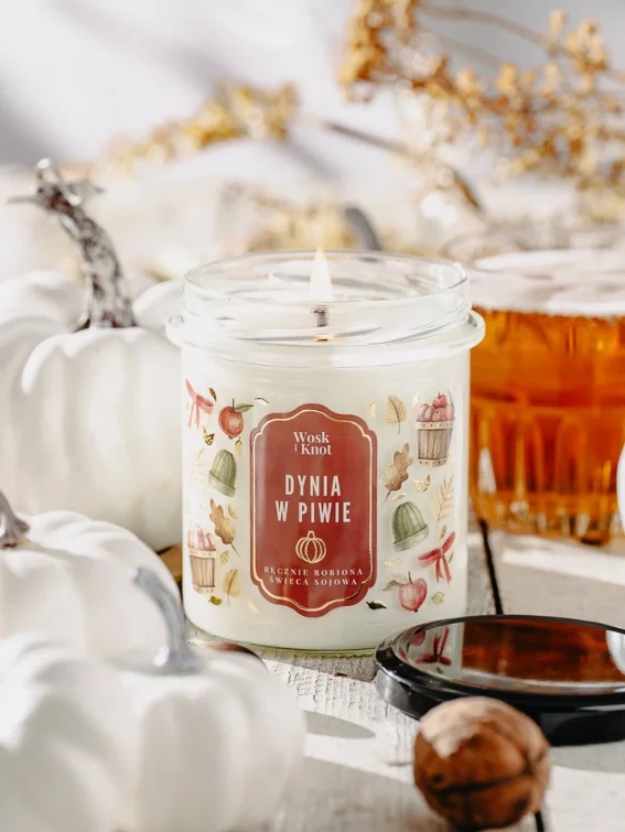 Świeca sojowa zapachowa DYNIA W PIWIE 300ml
