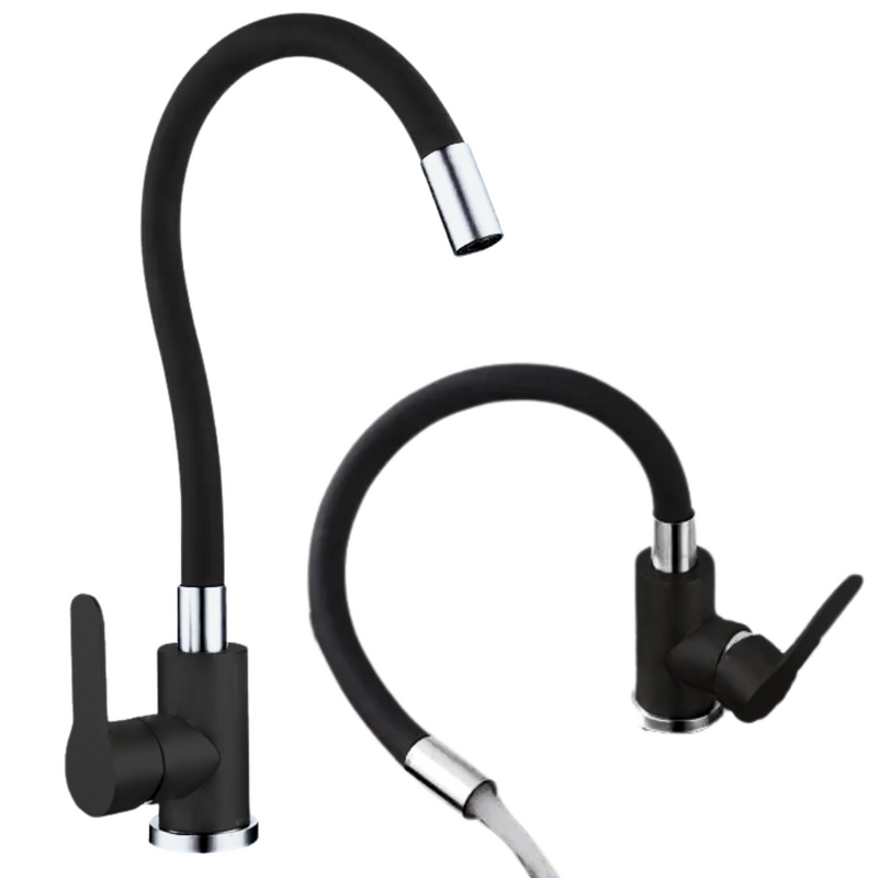 Bateria kuchenna wysoka flex elastyczna PEREA czarna - chrom