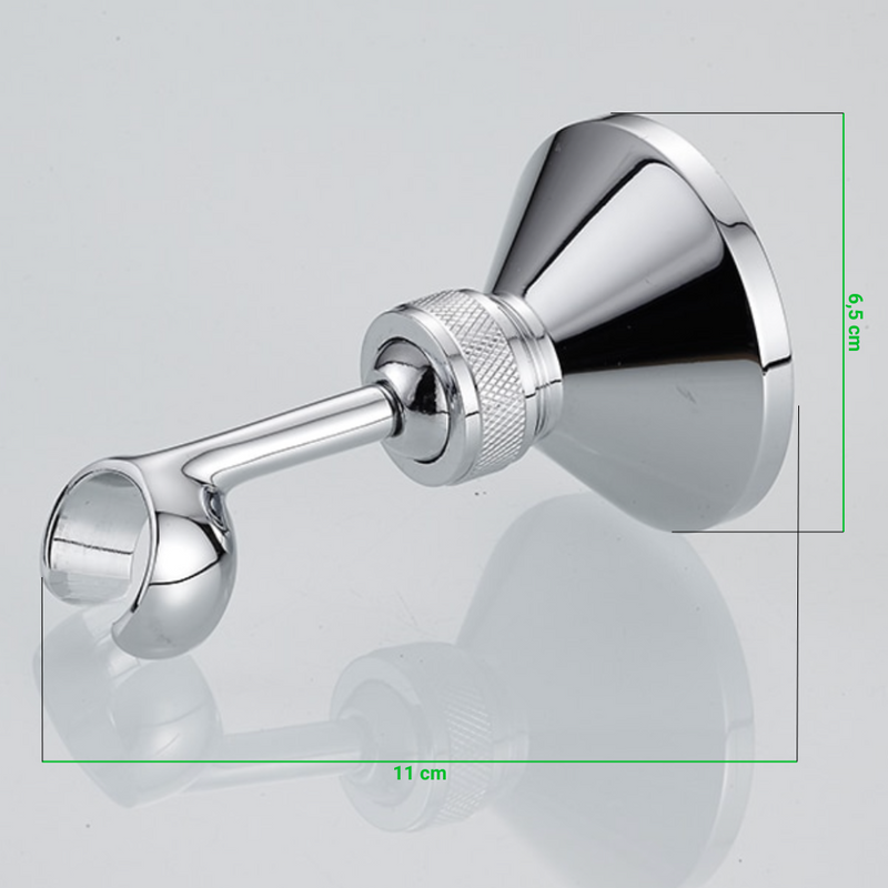 Uchwyt prysznicowy ruchomy obrotowy na słuchawkę natryskową chromowany STAL