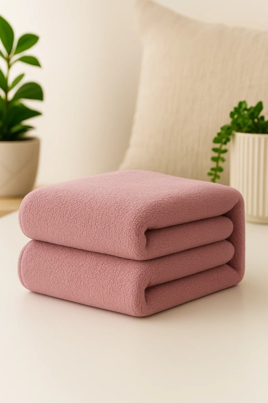 Ręcznik kąpielowy MIKRO brudny różowy z mikrofibry 50x100 szybkoschnący