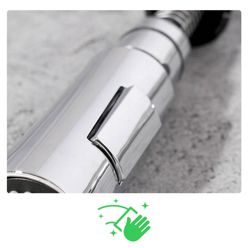 Bateria kuchenna z wyciąganą wylewką SIENA CHROM