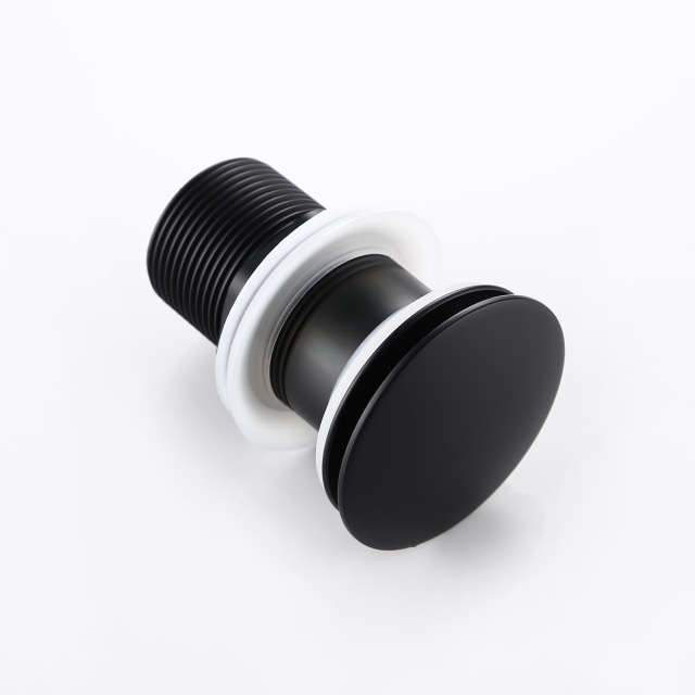 Korek umywalkowy KLIK-KLAK czarny bez przelewu