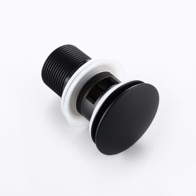 Syfon PVC+korek czarny z przelewem