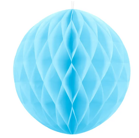 Kula papierowa błękitna 10 cm