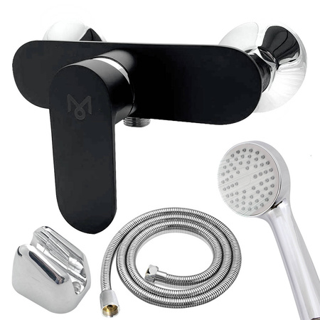 Bateria ścienna natryskowa czarna DX59N