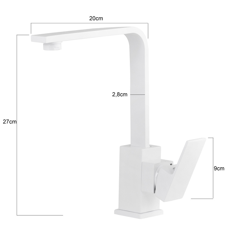 Bateria kuchenna wysoka biała matowa obrotowa