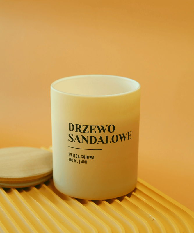 Świeca sojowa zapachowa DRZEWO SANDAŁOWE 200ml