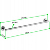 Wieszak długi na ręczniki łazienkowy chromowany