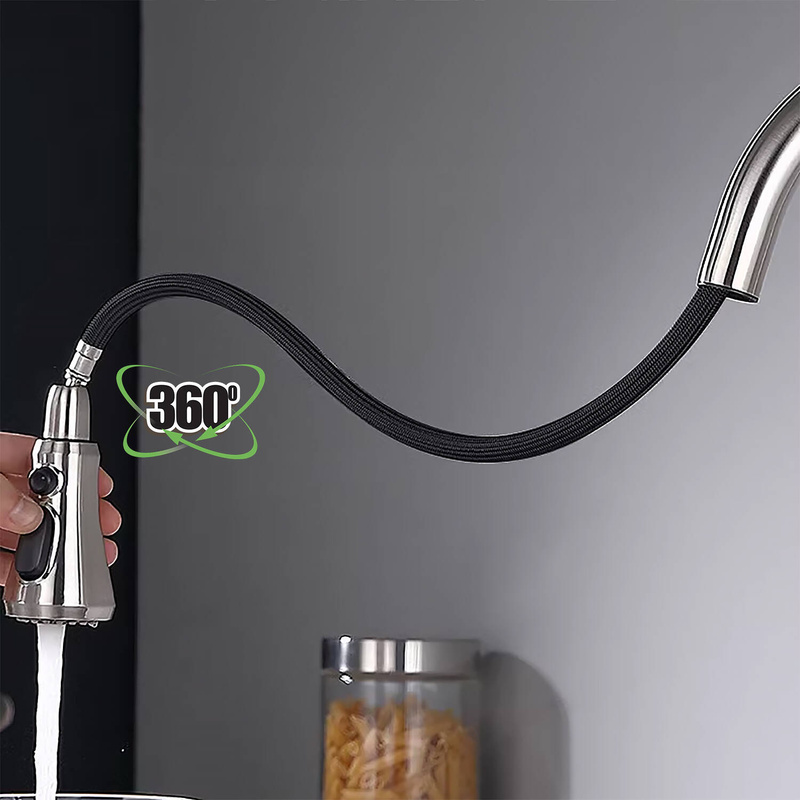 Wąż nylonowy do baterii kuchennej z obrotową końcówką