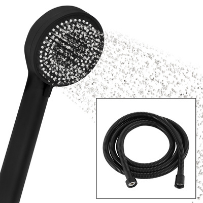 Zestaw prysznicowy czarny 3F SARA słuchawka + wąż