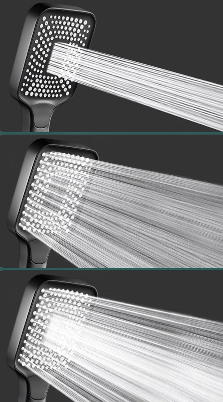 Słuchawka prysznicowa duża 3-funkcyjna MARS czarna