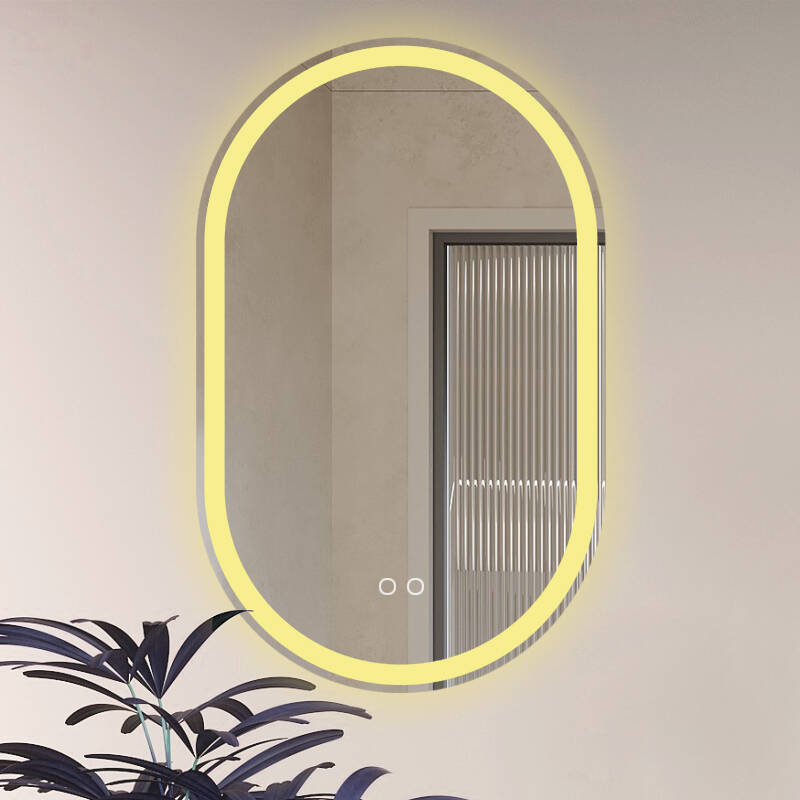 Lustro łazienkowe podświetlane LED 50x80 cm owalne J20