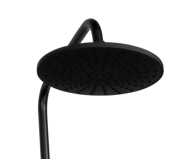 Bateria prysznicowa deszczownica czarna retro VITA