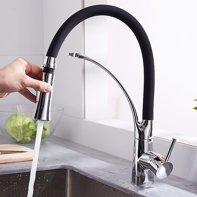 Bateria kuchenna z wyciąganą wylewką kran IKA CHROM