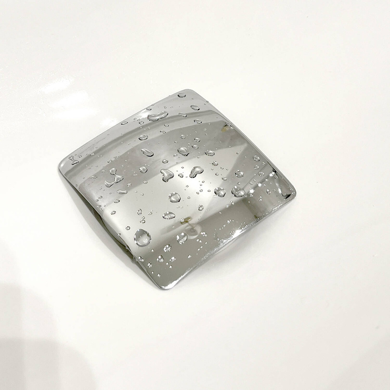 Korek umywalkowy KLIK-KLAK chromowany kwadratowy bez przelewu