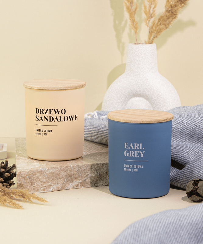 Świeca sojowa zapachowa DRZEWO SANDAŁOWE 200ml
