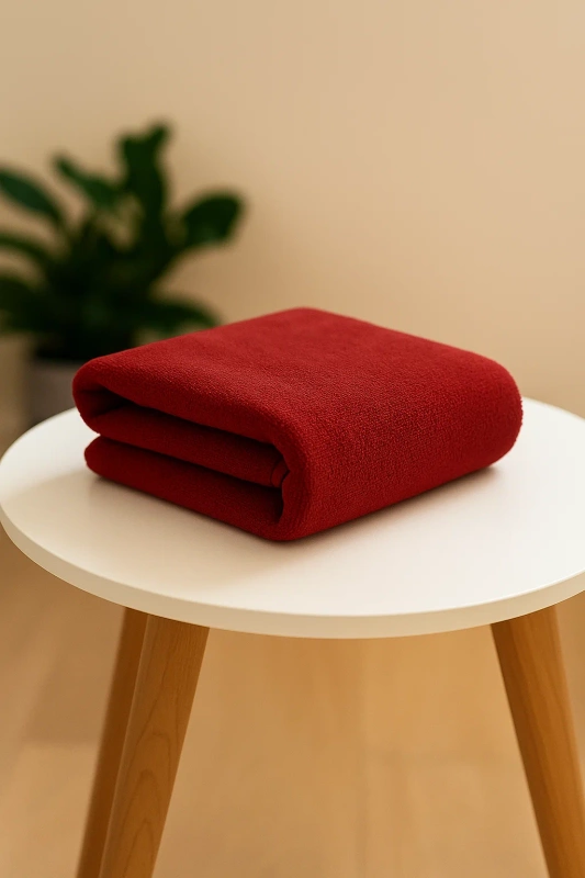 Ręcznik kąpielowy MIKRO czerwony z mikrofibry 33x50 szybkoschnący