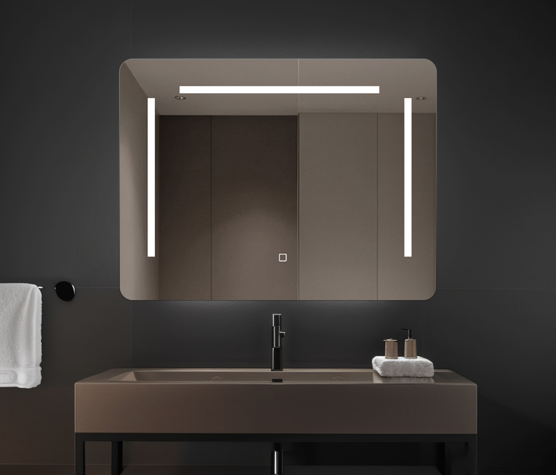 Lustro podświetlane LED prostokątne 70x50 cm H-1108