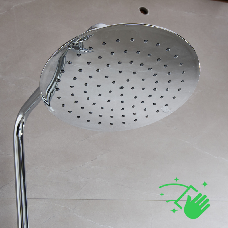 Zestaw natryskowy kolumna prysznicowa srebrna + bateria wannowo-prysznicowa, słuchawka 3-funkcyjna BOSS CHROM