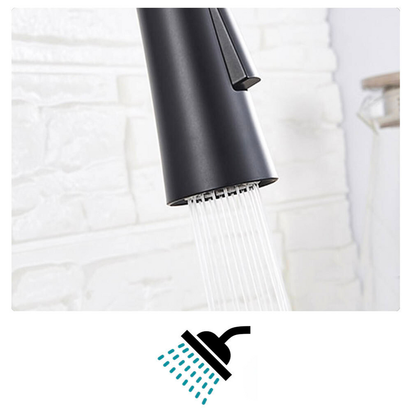 Perlator rączka słuchawka do baterii kuchennej Portia czarna