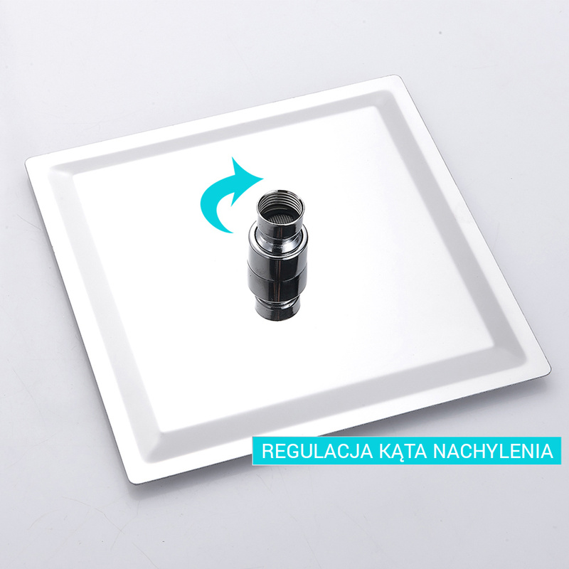 Deszczownica prysznicowa kwadratowa cienka 25 cm