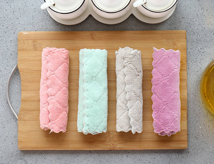 Zestaw ściereczek z mikrofibry pastelowy 4 sztuki