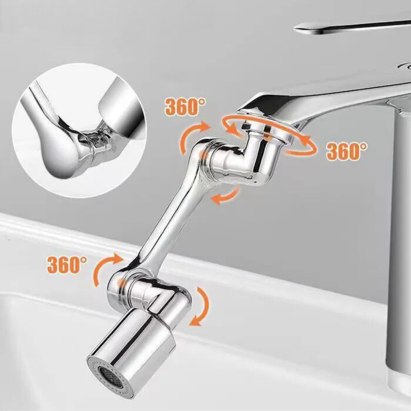 Perlator mosiężny przedłużka do kranu obrotowa 1080° 2-funkcyjna