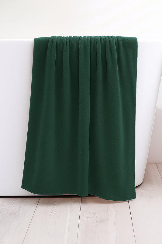 Ręcznik kąpielowy MIKRO butelkowy zielony z mikrofibry 70x140 szybkoschnący