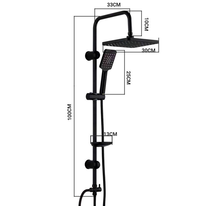 Zestaw natryskowy czarny PLATINUM