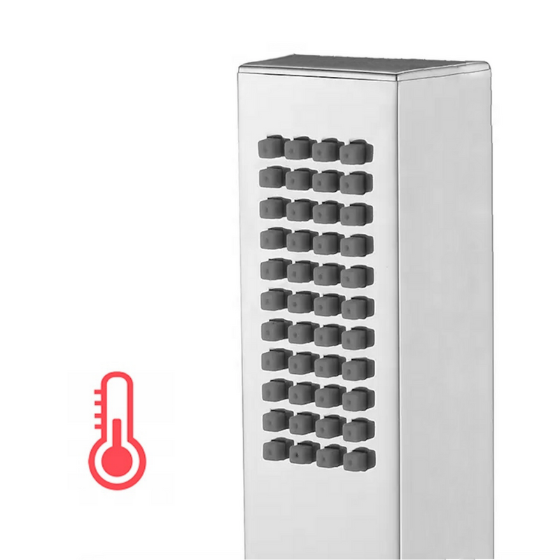 Słuchawka prysznicowa stalowa chrom kwadratowa CUBE