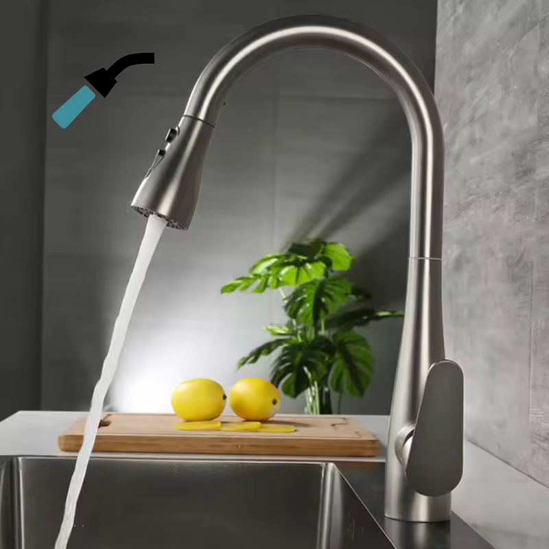 Bateria kuchenna z wyciąganą wylewką LANA GRAY szara