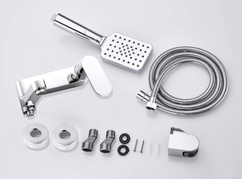 Bateria wannowa prysznicowa obrotowa BOSS CHROM z zestawem natryskowym