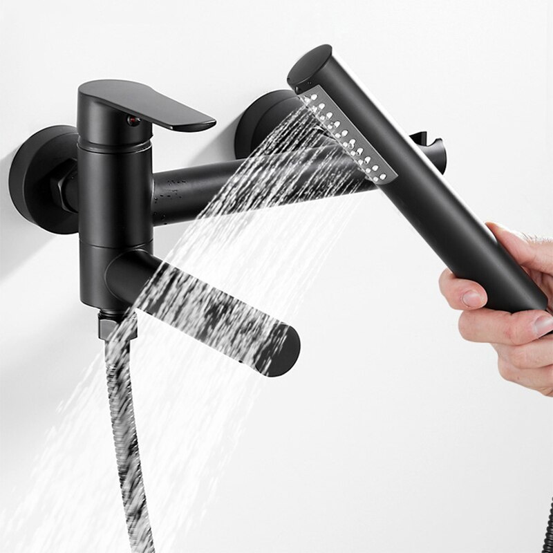 Bateria wannowa prysznicowa obrotowa HUGO BLACK