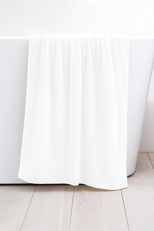 Ręcznik kąpielowy MIKRO biały z mikrofibry 50x100 szybkoschnący