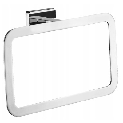 Wieszak na ręcznik ścienny chromowany kwadratowy