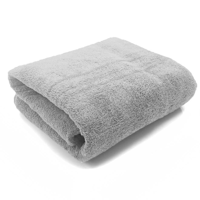 Ręcznik kąpielowy MIKRO jasny szary z mikrofibry 70x140 szybkoschnący