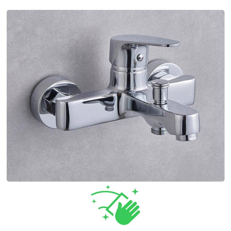 Bateria wannowa ścienna FOCUS chrom