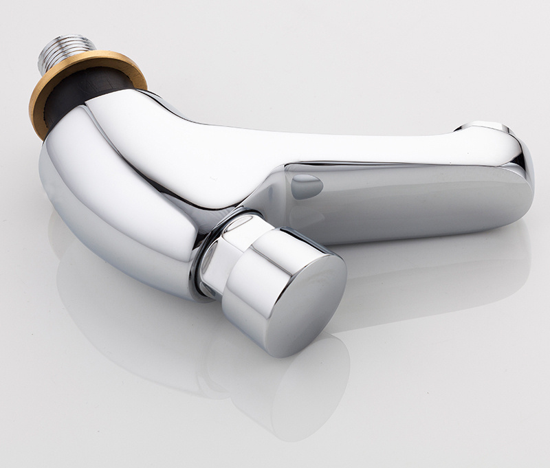 Bateria umywalkowa czasowa do wody mieszanej chrom