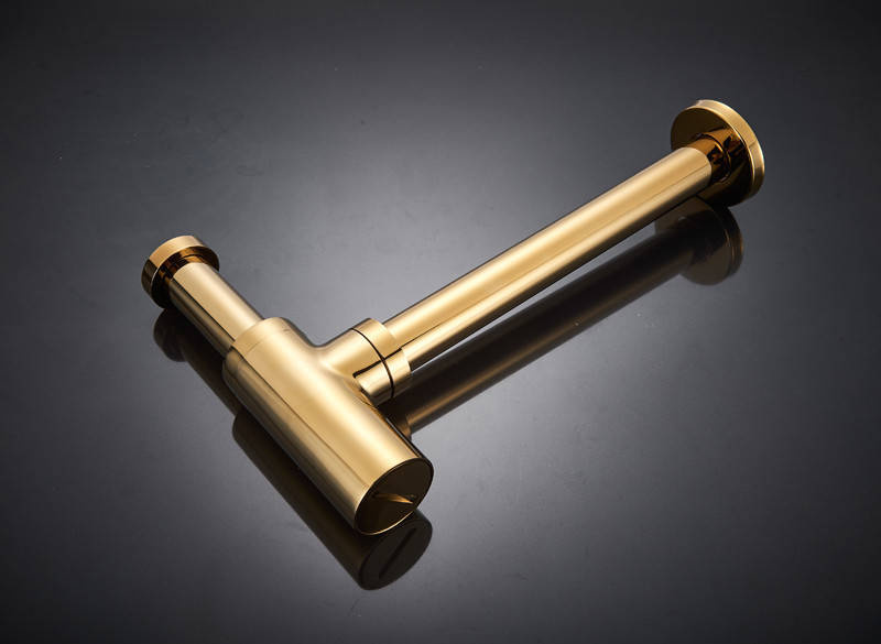 Syfon złoty+ korek click clack złoty z przelewem