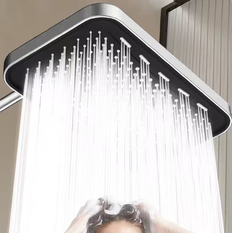 Zestaw prysznicowy deszczownica + słuchawka VAST chrom black