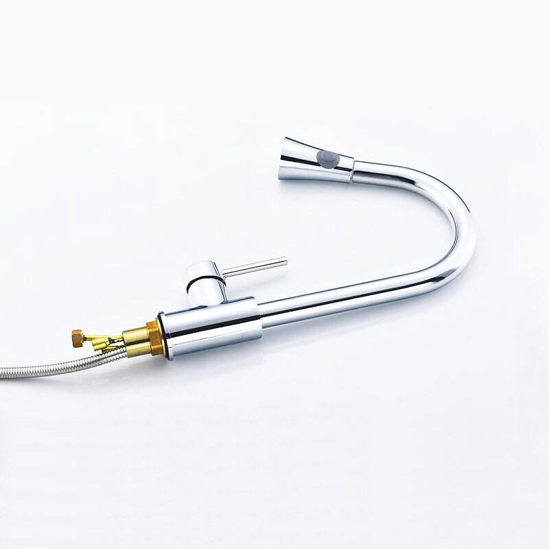 Bateria kuchenna z wyciąganą wylewką TUBO CHROM