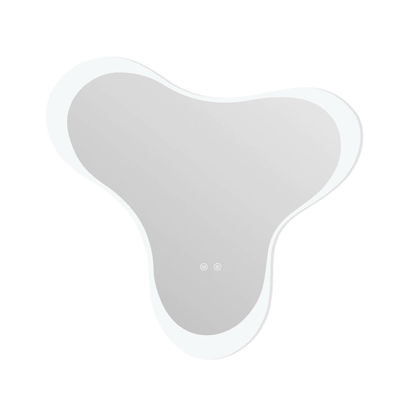 Lustro podświetlane LED asymetryczne dekoracyjne 80x77 cm nieregularne J3055