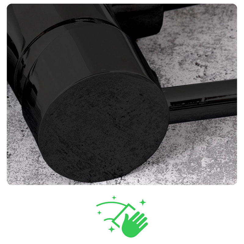 Bateria kuchenna z wyciąganą wylewką czarna z połyskiem KING