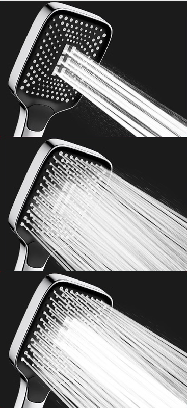 Słuchawka prysznicowa duża 3-funkcyjna MARS chrom