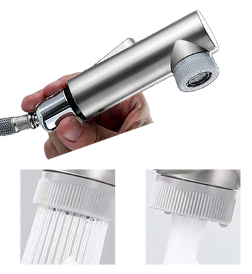 Perlator rączka słuchawka do baterii z wyciąganą wylewką 3-funkcyjna FRIGO inox