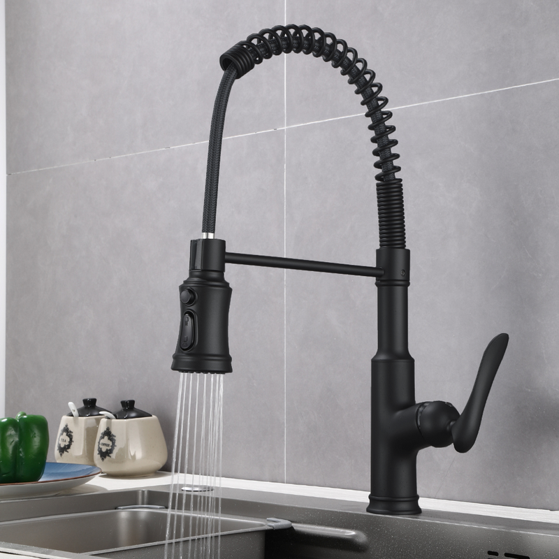 Bateria kuchenna z wyciąganą wylewką CLASSIC BLACK 