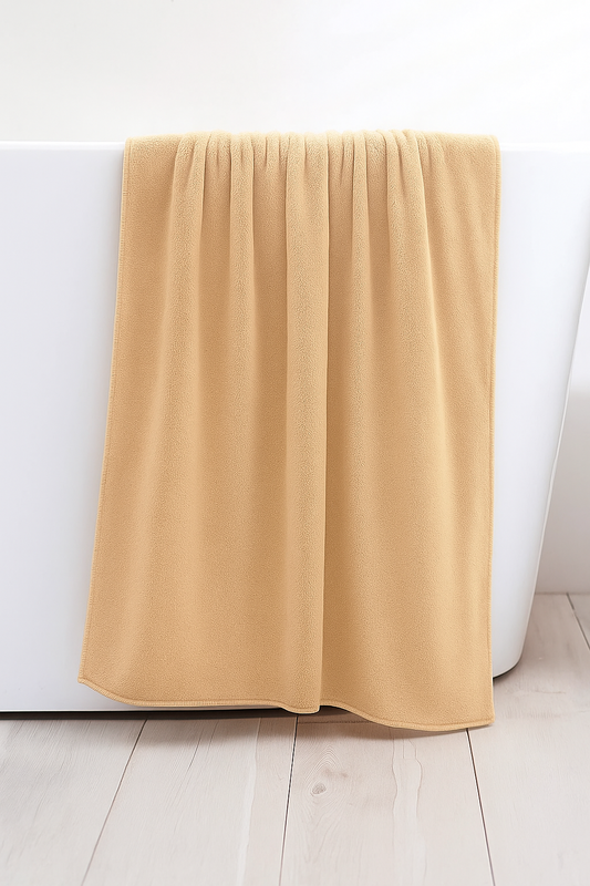 Ręcznik kąpielowy MIKRO ciepły beżowy z mikrofibry 50x100 szybkoschnący