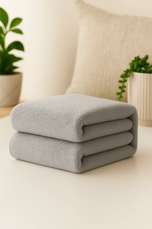 Ręcznik kąpielowy MIKRO jasny szary z mikrofibry 50x100 szybkoschnący